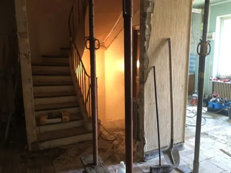 Pose d'IPN et de linteaux, chantier 10, BTP Concept