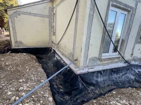 Chaînages, drainage et finitions, chantier 17, réalisation antérieure du dirigeant